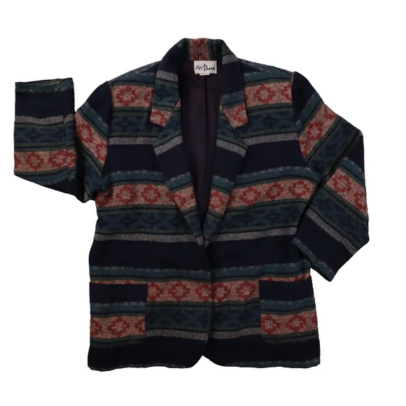 Rolyne and Diane Jackets & Blazers - Rolyne and Diane Vintage Southwestern Print Blazer Made in USA Women's Large‎